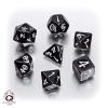 Classic RPG Black & white Dice Set (7)