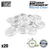 Hollow Plastic Bases - TRANSPARENT 32mm