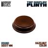 Round wood display bases 5x5 cm - Hazelnut