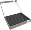 Feldherr Storage Box FSLB040 for model railway locomotives, wagons and vehicles - 10 slots for Z gauge vertical