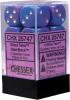 Silver Tetra: Speckled D6 Set of 12 (16mm,pip)