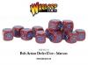 Bolt Action Orders Dice - Maroon (12)