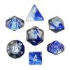 Gemini Poly 7 Set: Blue-Steel/White
