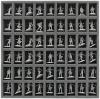 AG035ZC02 35 mm (1.4 inches) foam tray with 54 slots for Zombicide boadgame boxes