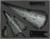 FSJT090BO 90 mm (3.54 inches) full-size foam tray for Star Wars X-WING Imperial Raider, Imperial Assault Carrier, Lambda-class Shuttle and Upsilon-class Shuttle