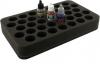 HS035P1BO 35 mm (1.4 inch) half-size Figure Foam Tray with base - 37 round compartments for paint pots
