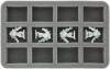 HS035ZC10 35 mm Half-Size Foam Tray for 12 Zombicide figures