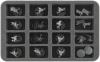 HS040BB07 40 mm (1.57 Inch) half-size foam tray for 16 small Blood Bowl miniatures - 2016 Edition