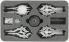 HS045DF04 45 mm (1.77 inches) half-size foam tray for Dropfleet Commander - Shaltari Cruisers + FREE capsule for pegs