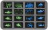 HS050BB05 50 mm (1.96 Inch) half-size foam tray for 16 Blood Bowl miniatures - 2016 Edition