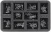HS050WH08 50 mm (1.96 inches) half-size foam tray for 10 Warhammer figures