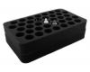 HS070P1BO 70 mm (2.75 inch) half-size Figure Foam Tray with base - 37 round compartments for paint pots