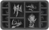 HS075MD06 75 mm (2.95 inches) half-size foam tray with 12 compartments for Massive Darkness
