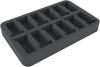 HSDT035BO 35 mm (1.4 inches) half-size Figure Foam Tray with 12 slots