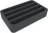 HS050A006 Foam inlay TT-gauge vertical 4 slots for model railway locomotives, wagons and vehicles