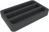 HS040A001 Foam inlay TT-gauge horizontal 3 slots for model railway locomotives, wagons and vehicles