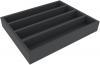 FS050A005 Foam inlay H0-gauge horizontal 4 slots for model railway locomotives, wagons and vehicles