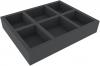 FSMEKU060BO 60 mm Full-Size foam tray with 6 compartments