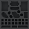 AFMEEQ055BO 285 mm x 285 mm x 55 mm foam tray with 30 compartments for board game boxes