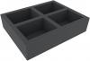 FSMELX080BO 80 mm Full-Size foam tray with 4 compartments