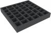 AGMEQI040BO 295 mm x 295 mm x 40 mm foam tray for board games - 38 compartments