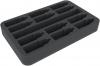 HSMEHH035BO foam tray for 12 model color bottles and paintbrushes