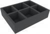 FSMEKU080BO 80 mm Full-Size foam tray with 6 compartments