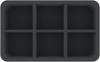 HSMECO075BO 75 mm Half-Size foam tray with 6 compartments