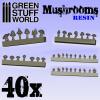 40x Resin Mushrooms and Toadstools
