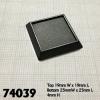 1 Inch Square Plastic Gaming Base (no slot) (20)